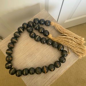 Wood decorative beads